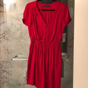 Red Zara dress